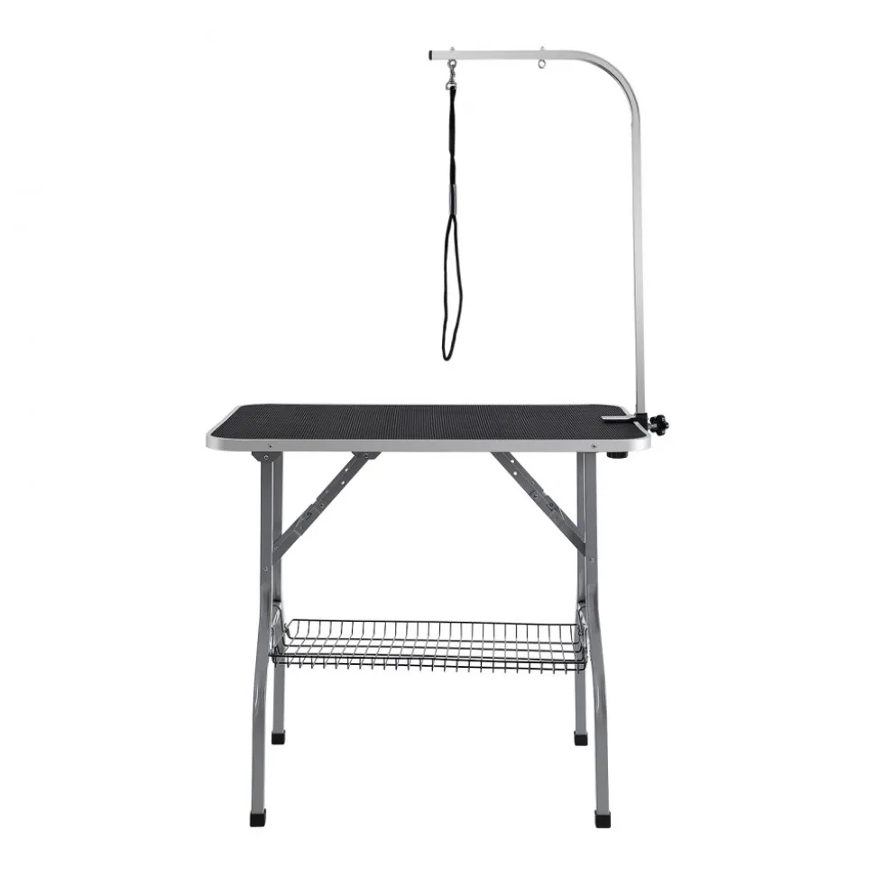 VEVOR Pet Grooming Table Arm with Clamp, 36''x24'' Dog Grooming Station, Foldable Pets Grooming Stand for Medium and Small Dogs, Free No Sit Haunch Holder with Grooming Loop, Bearing 330lbs