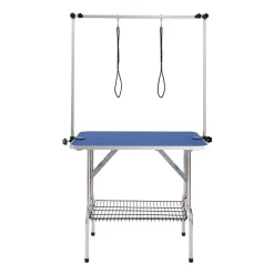 VEVOR Pet Grooming Table Two Arms with Clamp, 36''x24'' Dog Grooming Station, Foldable Pets Grooming Stand for Medium and Small Dogs, Free No Sit Haunch Holder with Grooming Loop, Bearing 330lbs