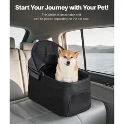 VEVOR Pet Stroller, 35 lbs Weight Capacity, Foldable Dog Stroller Cart, 4 Wheels Cats Pram with Detachable Carrier & Mesh Windows, Portable Animal Carrier with Brake for Small to Medium Pets