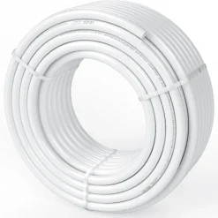 VEVOR PEX Pipe 3/4 Inch, 100 Feet Length PEX-B Flexible Pipe Tubing for Potable Water, Pex Water Lines for Hot/Cold Water & Easily Restore, Plumbing Applications with Free Cutter & Clamps ,White