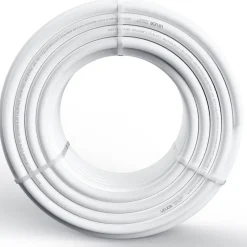 VEVOR PEX Pipe 3/4 Inch, 100 Feet Length PEX-B Flexible Pipe Tubing for Potable Water, Pex Water Lines for Hot/Cold Water & Easily Restore, Plumbing Applications with Free Cutter & Clamps ,White