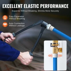 VEVOR PEX Pipe 1/2 Inch, 2 x 100 Feet Length PEX-A Flexible Pipe Tubing for Potable Water, Pex Water Lines for Hot/Cold Water & Easily Restore, Plumbing Applications with Free Cutter, Blue & Red