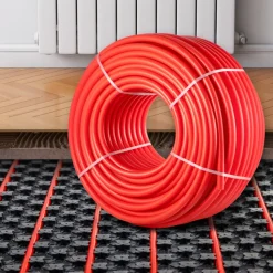 VEVOR PEX Pipe, 7/8 inch x 500 FT PEX Tubing, Non Oxygen Barrier Red PEX-B Pipe, Flexible PEX Water Line for RV Sewer Hose, Plumbing, Radiant Heating