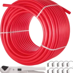 VEVOR Pex Pipe Tubing 1 Inch 300ft Pex Tubing Non-Barrier Radiant Water Plumbing Pipe Pex-B ?1" Non-Barrier/300FT/Red?