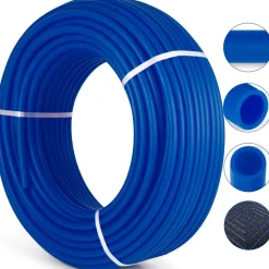 VEVOR 3/4" PEX Tubing 300Ft Non-Barrier PEX Pipe Blue Pex-b Tube Coil for Hot and Cold Water Plumbing Open Loop Radiant Floor Heating System PEX Tubing (3/4" Non-Barrier, 300Ft/Blue)