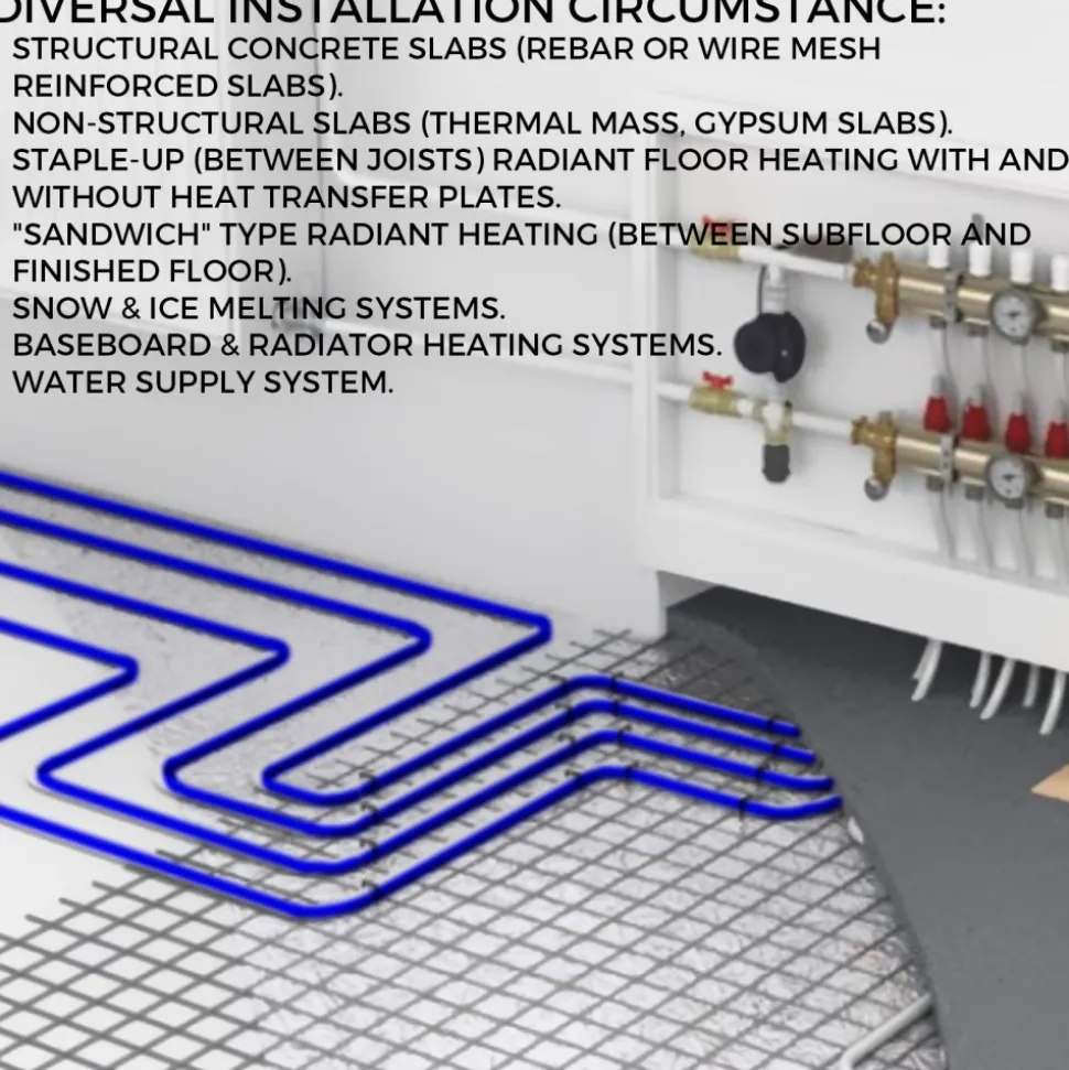 VEVOR 3/4" PEX Tubing 300Ft Non-Barrier PEX Pipe Blue Pex-b Tube Coil for Hot and Cold Water Plumbing Open Loop Radiant Floor Heating System PEX Tubing (3/4" Non-Barrier, 300Ft/Blue)
