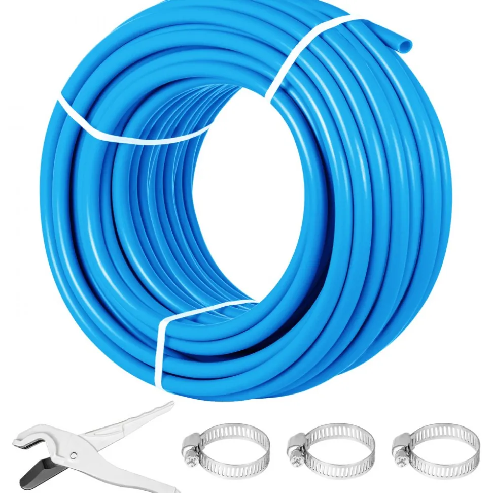 VEVOR Pex Tubing, 1" Pex Pipe 300ft Flexible Pex Hose Non Oxygen Barrier Pex Tube Coil 80-160psi Pex Water Line Blue Pex Piping for Hot & Cold Water Plumbing Open Loop Radiant Floor Heating System