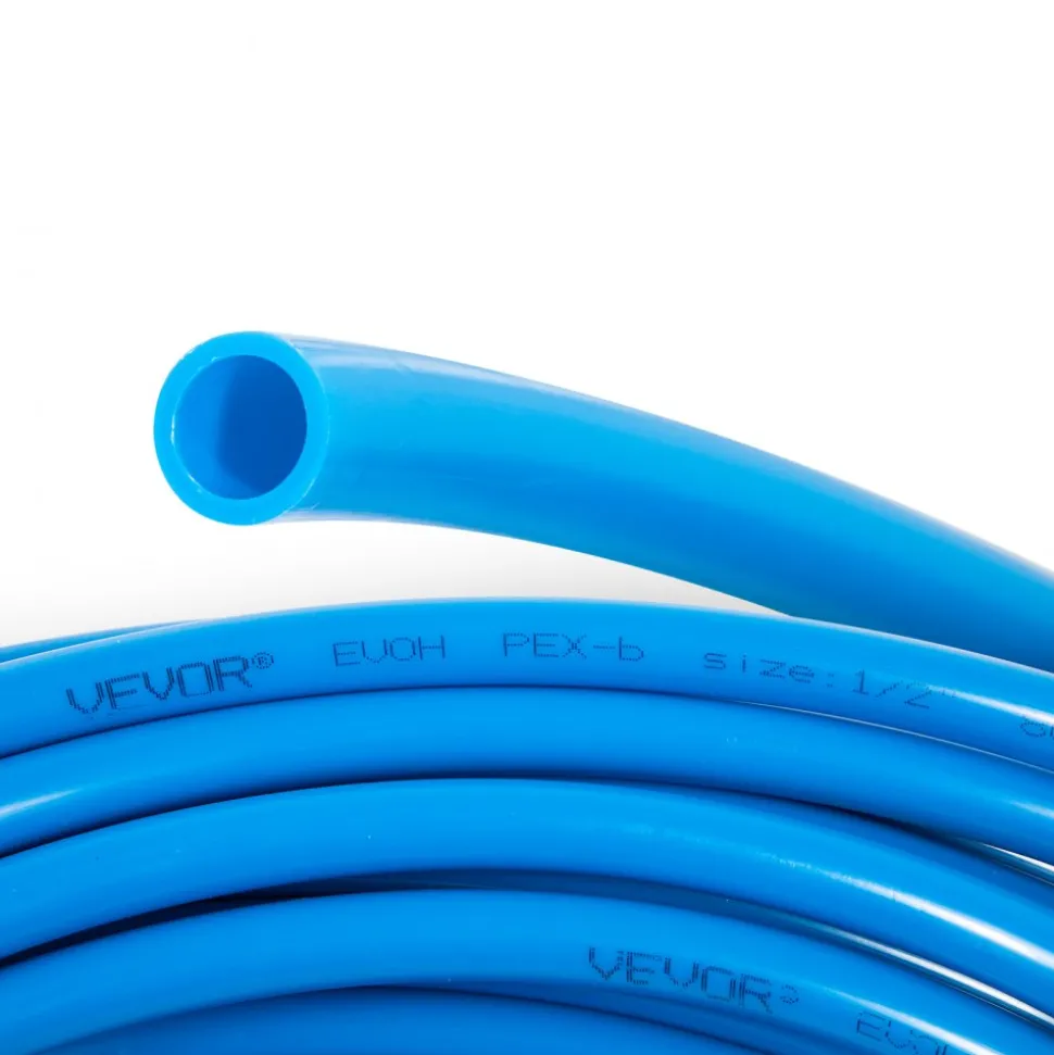 VEVOR Pex Tubing, 1" Pex Pipe 300ft Flexible Pex Hose Non Oxygen Barrier Pex Tube Coil 80-160psi Pex Water Line Blue Pex Piping for Hot & Cold Water Plumbing Open Loop Radiant Floor Heating System