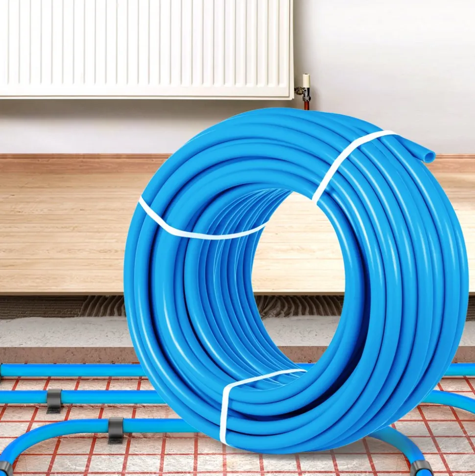 VEVOR Pex Tubing, 1" Pex Pipe 300ft Flexible Pex Hose Non Oxygen Barrier Pex Tube Coil 80-160psi Pex Water Line Blue Pex Piping for Hot & Cold Water Plumbing Open Loop Radiant Floor Heating System