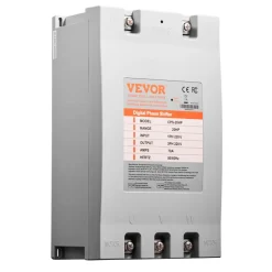 VEVOR 3 Phase Converter - 20HP 70A 220V Single Phase to 3 Phase Converter, 220V Input/Output, Digital Phase Shifter for Residential & Light Commercial Use (One Converter for One Motor Only)
