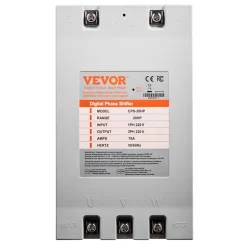 VEVOR 3 Phase Converter - 20HP 70A 220V Single Phase to 3 Phase Converter, 220V Input/Output, Digital Phase Shifter for Residential & Light Commercial Use (One Converter for One Motor Only)