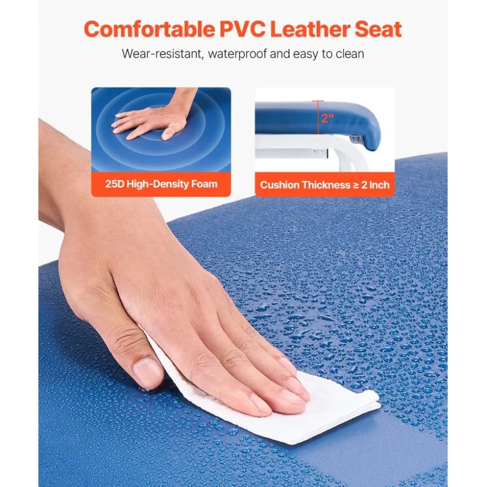 VEVOR Phlebotomy Chair, Blood Draw Chair with Adjustable Armrests and Flip Arm, 400LBS Loading Blood Drawing Medical Chair with Soft Padded Seat, Easy-to-Clean PVC Leather for Hospitals, Labs, Clinics