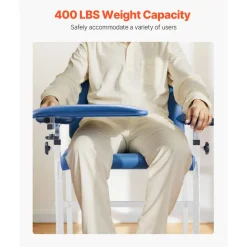 VEVOR Phlebotomy Chair, Blood Draw Chair with Adjustable Armrests and Flip Arm, 400LBS Loading Blood Drawing Medical Chair with Soft Padded Seat, Easy-to-Clean PVC Leather for Hospitals, Labs, Clinics