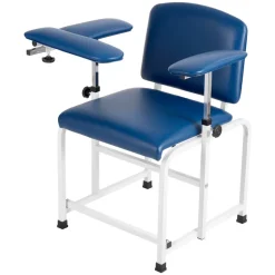 VEVOR Phlebotomy Chair 500LBS Capacity Blood Draw Medical Chair, Comfortable Blood Drawing Chairs with Adjustable Armrests, Soft Padded Seat, Easy-to-Clean PVC Leather for Hospitals Clinics