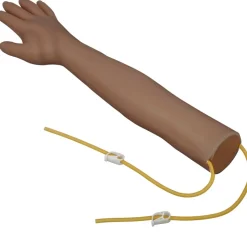 VEVOR Phlebotomy Practice Kit, Dark Skin IV Practice Kit Venipuncture Learning Phlebotomy Practice Arm Kit with Infusion Stand for Nurse, Medical Students