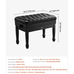 VEVOR Piano Bench, 29.5
