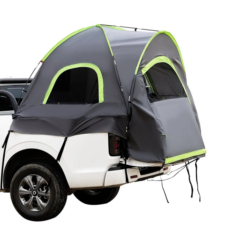 VEVOR Pickup Truck Tent, Fit 5.0-5.2 ft Truck Tents for Camping, Waterproof PU2000mm 2-3 Person Sleeping Truck Bed Tent with Double Layer Design Windows, Sturdy Truck Bed Camper Shell with Storage Bag