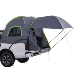 VEVOR Pickup Truck Tent, Fits 5.0-5.2 ft Truck Tents for Camping, Waterproof PU2000 mm 2-3 Person Sleeping Truck Bed Tent, Sturdy Truck Bed Camper Shell with Expandable Awning, Rainfly, Storage Bag