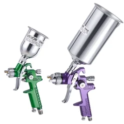 VEVOR 3-Piece Air Spray Gun Kit, Professional Auto Paint Spray Gun Set with 3 Nozzles (1/1.4/1.8mm), 3 Cups & Air Regulator, Gravity Feed Automotive Paint Sprayer for Primer, Topcoat & Touch-Up