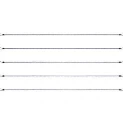 VEVOR 6 Piece Bungee Cords with A3 Steel Hooks, 72 Inch Heavy Duty Bungee Straps, 12 mm Elastic Bungee Ropes Set for Camping, Tarps, Motorcycle, Truck and Tent, White with Blue Stripes