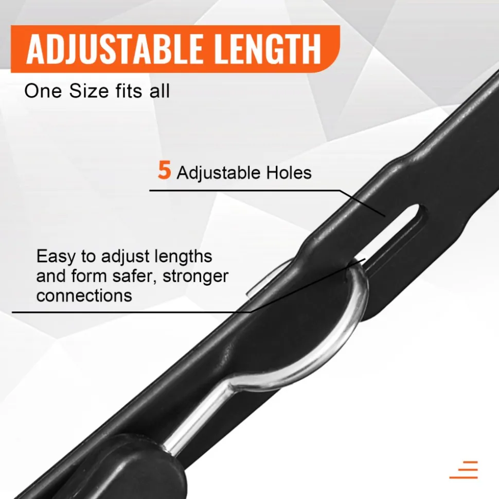 VEVOR 4 Piece Flat Bungee Cord, 20 mm Heavy Duty Bungee Straps with Steel S-Hooks, 40" Elastic Bungee Rope for Cargo, Tarps, Trucks and Tent, Black