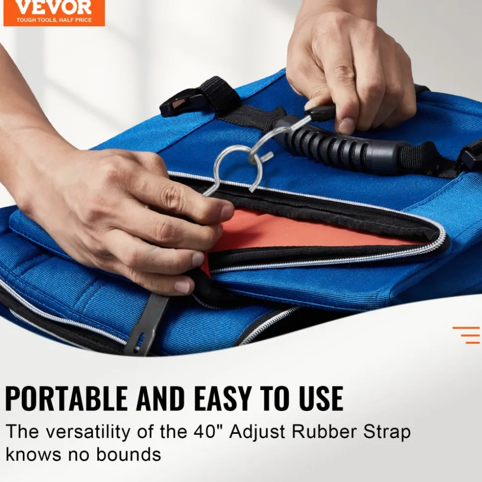 VEVOR 4 Piece Flat Bungee Cord, 20 mm Heavy Duty Bungee Straps with Steel S-Hooks, 40" Elastic Bungee Rope for Cargo, Tarps, Trucks and Tent, Black