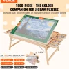 VEVOR 1500 Piece Puzzle Table with Folding Legs, 4 Drawers and Cover, 32.7"x24.6" Wooden Jigsaw Puzzle Plateau, Adjustable 3-Tilting-Angle Puzzle Board, Puzzle Storage System for Adults, Gift for Mom