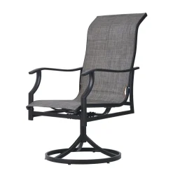 VEVOR 7 Pieces Patio Dining Set, Outdoor Rectangle Furniture Table and Chairs Set, All Weather Garden Furniture Table Sets, HIPS Patio Conversation Set, For Lawn, Deck, Backyard, Poolside, Black