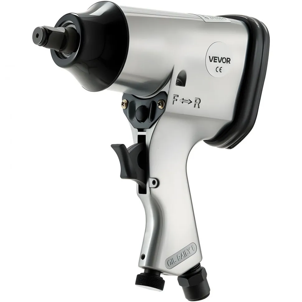 VEVOR 50 Pieces Pro Air Tool and Accessories Kit - 1/2" Air Impact Wrench, 3/8" Ratchet Wrench, 4500BPM Hammer, Blow Gun & Full Accessories for Auto Repairs, Home DIY Projects - with Storage Case