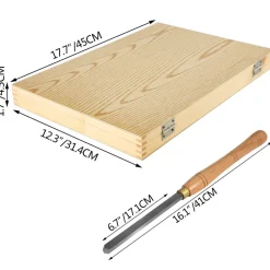 VEVOR 8 Piece Wood Lathe Chisel Set, HSS Steel Wood Carving & Cutting Tools for Hardwood, Includes Bonus Chisel & Wooden Storage Case