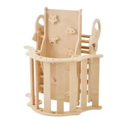 VEVOR Pikler Triangle Set, 9-in-1 Toddler Climbing Toys Indoor, with 2 Wooden Cars, Cushion, Triangle, Arch, and Ramp, 150 lbs Load, Foldable Montessori Climbing Set for Toddlers and Kids, Wood Color