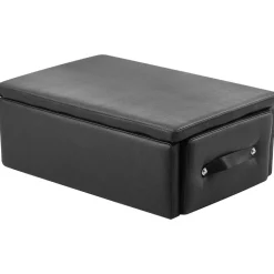 VEVOR Pilates Box for Reformer, 25x17x9 In Pilates Reformers Sitting Box for Exercises, Premium PU and Wood Pilates Equipment Accessory, Improve Strength, Balance, Range of Motion Home Gym, Black
