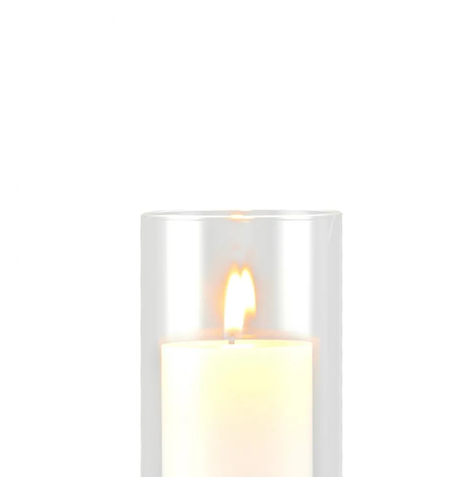 VEVOR Pillar Candles and Glass Vases Set 120 Pcs, Clear Cylinder Hurricane Candle Holders for Wedding Centerpieces, Tall Vase for Table Decor, Wedding Party,Thanksgiving,White (2.56" x 4.7",5.9",7.9")