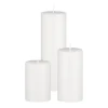 VEVOR Pillar Candles and Glass Vases Set 36 Pcs, Clear Cylinder Hurricane Candle Holders for Wedding Centerpieces, Tall Vase for Table Decor, Wedding Party, Thanksgiving, White (3.4" x 4.7",7.1",9.8")