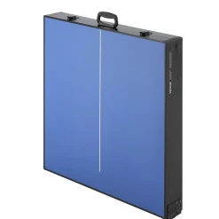 VEVOR Ping Pong Table, Mid-Size Table Tennis Game, Indoor MDF Table Tennis Table, Foldable Portable Complete Ping Pong Table Set with Net, 2 Paddles, 3 Balls, Carry Bag, Handle (No Assembly Required)
