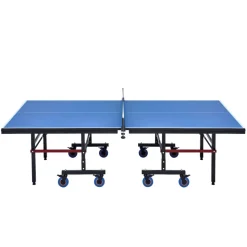 VEVOR Ping Pong Table, Professional Table Tennis Game, Indoor MDF Portable Table Tennis Table, Foldable Ping Pong Table with Quick Clamp Net and Lockable Wheel, 10 Minute Easy Assembly, 25mm Tabletops