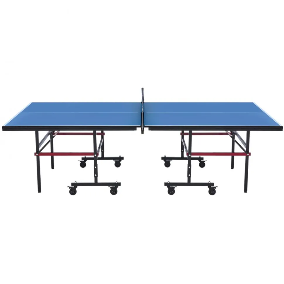 VEVOR Ping Pong Table, Professional Table Tennis Game, Indoor MDF Portable Table Tennis Table, Foldable Ping Pong Table with Quick Clamp Net and Lockable Wheel, 10 Minute Easy Assembly, 18mm Tabletops