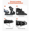 VEVOR Pintle Hook, 20000 lbs, Pintle Hook Hitch for 2-inch Hitch Hook Military Receiver, Combination 2-5/16-inch Hitch Ball, Fits 2.5 to 3-inch Lunette Ring, 15.6-inch Length, Black Powder Coat