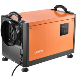VEVOR 125 Pints Commercial Dehumidifier with Drain Hose, Portable Crawl Space Dehumidifiers for Basement Storage Room Industrial Grade, Auto Defrost/Drainage, Heavy-duty Galvanized Steel, LED Indicate