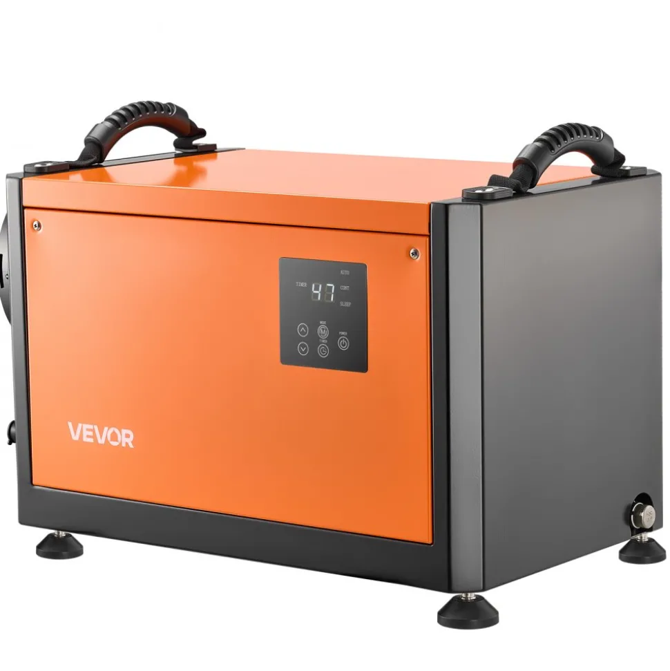 VEVOR 125 Pints Commercial Dehumidifier with Drain Hose, Portable Crawl Space Dehumidifiers for Basement Storage Room Industrial Grade, Auto Defrost/Drainage, Heavy-duty Galvanized Steel, LED Indicate