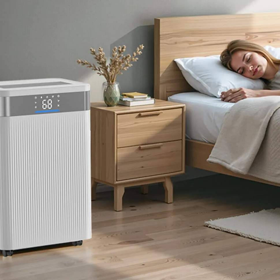 VEVOR 35 Pints Dehumidifier for Home & Basement, Drain Hose for Commercial & Industrial Use, Smart Humidity Control, Low Noise for Large Rooms, Warehouses, Bedrooms & Storage, Large Coverage,White
