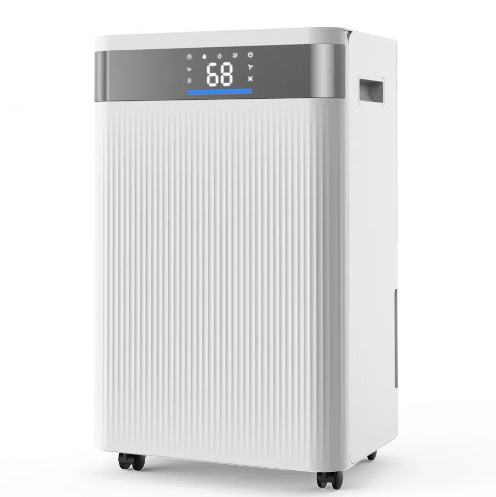 VEVOR 35 Pints Dehumidifier for Home & Basement, Drain Hose for Commercial & Industrial Use, Smart Humidity Control, Low Noise for Large Rooms, Warehouses, Bedrooms & Storage, Large Coverage,White