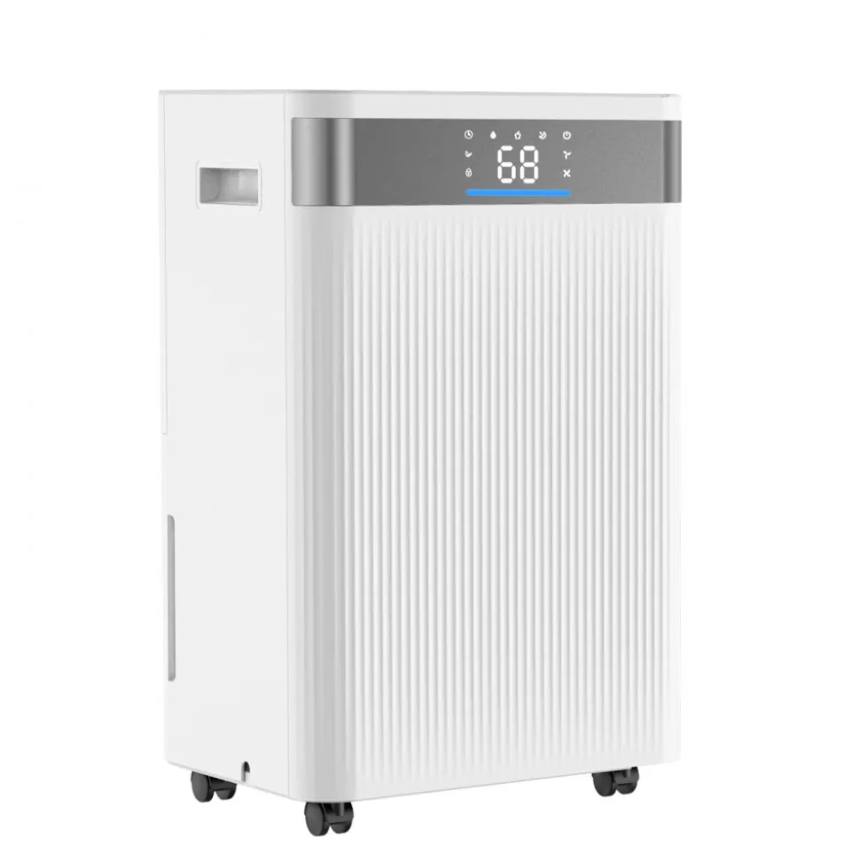 VEVOR 35 Pints Dehumidifier for Home & Basement, Drain Hose for Commercial & Industrial Use, Smart Humidity Control, Low Noise for Large Rooms, Warehouses, Bedrooms & Storage, Large Coverage,White