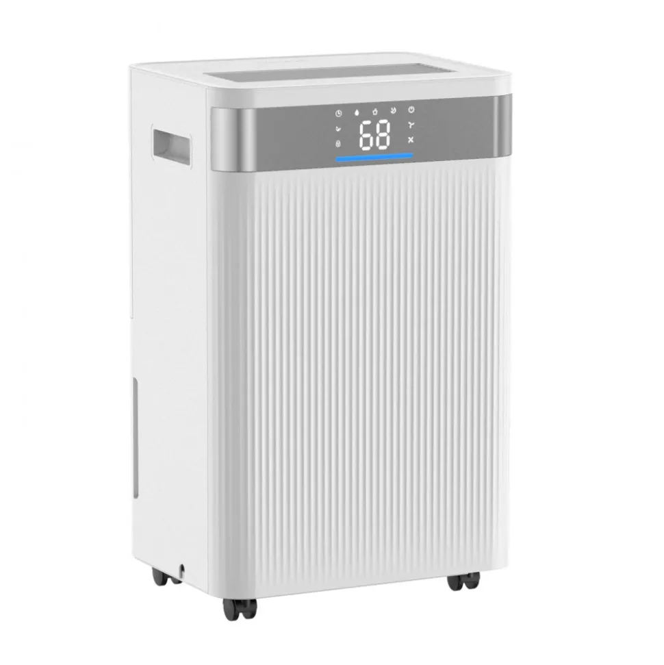 VEVOR 35 Pints Dehumidifier for Home & Basement, Drain Hose for Commercial & Industrial Use, Smart Humidity Control, Low Noise for Large Rooms, Warehouses, Bedrooms & Storage, Large Coverage,White
