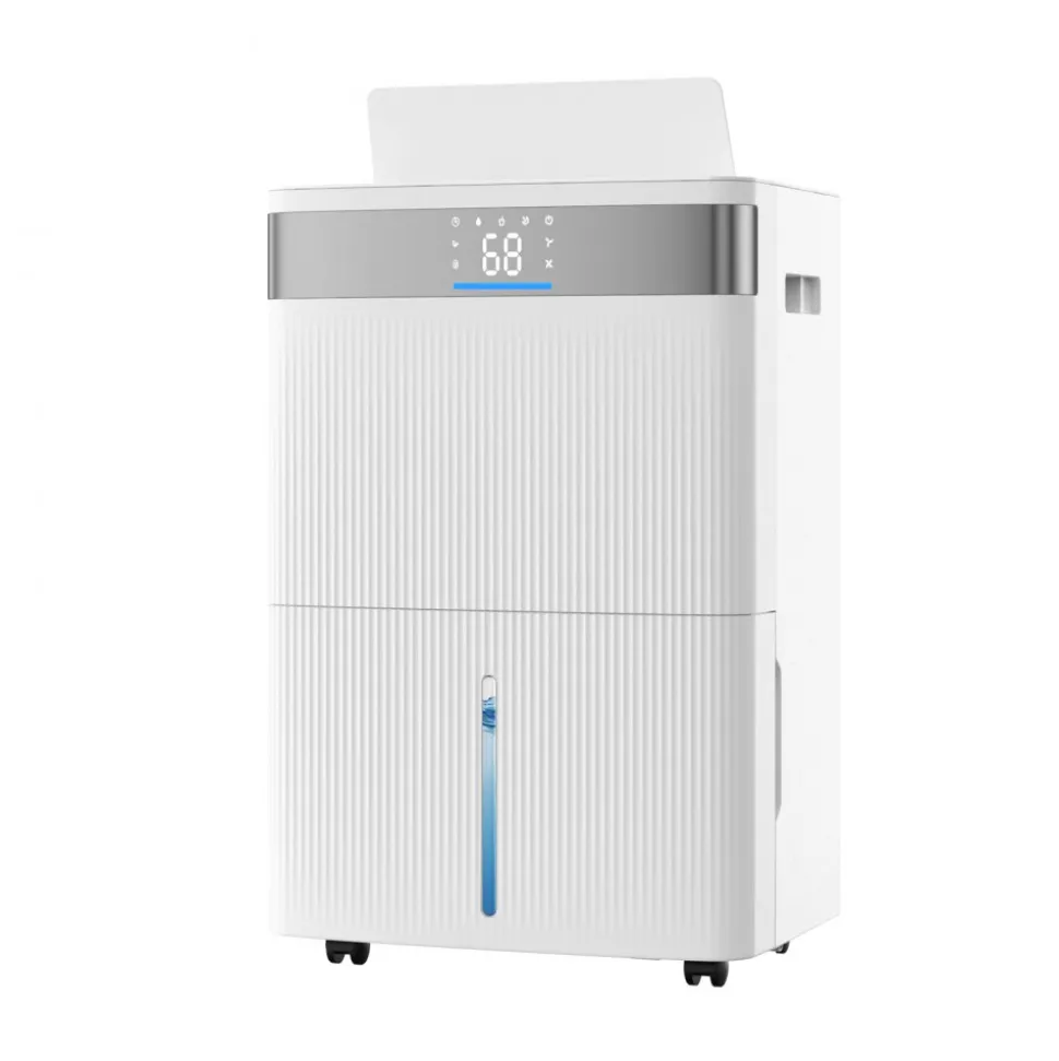 VEVOR 80 Pints Dehumidifier for Home & Basement, Drain Hose for Commercial & Industrial Use, Smart Humidity Control, Low Noise for Large Rooms, Warehouses, Bedrooms & Storage, Large Coverage,White