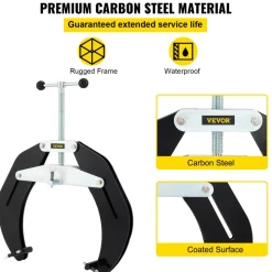 VEVOR Pipe Clamp, 2 to 6 in, High Strength Ultra Clamp with Quick Acting Screws, Steel Pipe Alignment Tool with Lightweight Design, Black