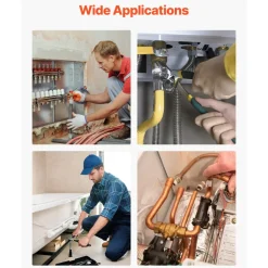 VEVOR Pipe Extractor Set, 9 Pieces Heavy Duty Steel Broken Pipe Extractors, with Solid Storage Case, Cr-Mo Steel for Removing 1/8