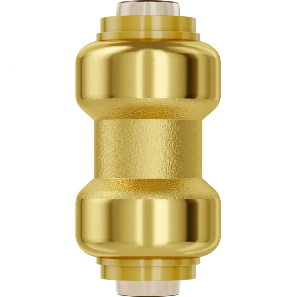 VEVOR Pipe Fittings, 1/2" 12PCS Brass Pipe Fittings, Straight-Through Push-Fit Pipe Connector Brass Air Fittings, Heavy Duty Plumbing Fittings Adapter for Heating/Shower Systems, Water Pipes