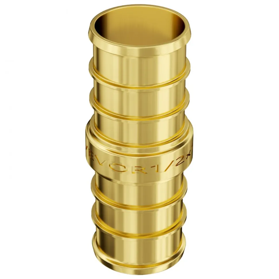 VEVOR Pipe Fittings, 1/2" 12PCS Brass Pipe Fittings, Elbow Push-Fit Pipe Connector Brass Air Fittings, Heavy Duty Plumbing Fittings Adapter for Heating/Shower Systems, Water Pipes