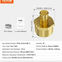 VEVOR Pipe Fittings, 1/2